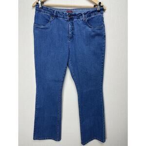 Smith's Jeans Women's High Rise Bootcut Stretch Blue Jeans Size 14 34x31